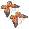 Ciieeo 2pcs Butterfly Wall Hanging Outdoor Wall Art Butterfly Metal Wall Art Iron Wall Hanging Craft Ornament Outdoor Decor Home Decor Butterflies Hanging Decor 3d Statue Wrought Iron view 1