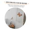 Ciieeo 2pcs Butterfly Wall Hanging Outdoor Wall Art Butterfly Metal Wall Art Iron Wall Hanging Craft Ornament Outdoor Decor Home Decor Butterflies Hanging Decor 3d Statue Wrought Iron view 3