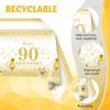 41PCS Golden Birthday Party Decorations 90th Party Tableware Set 1936 90th Theme Birthday Party Table Decoration Supplies Cheers to 90 Years Paper Plate Napkin Tablecloth for Party Anniversary view 3