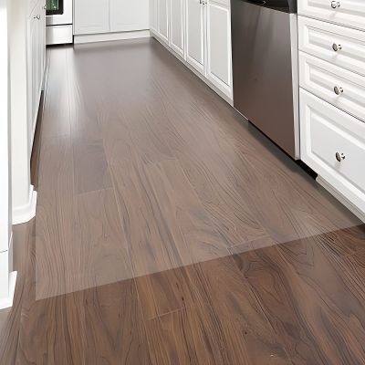 Katzowen Transparent Carpet Floors Mat Protect Pad Clear Wooden Floor Protector Mat - 1.5mm Thick, Plastic Runner Rug/Carpet for Bedroom Kitchen, Waterproof Dustproof (Size : 100x100cm/3.3x3.3ft)