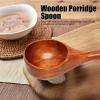 2PCS Wooden Soup Ladle, Long Handle Ladle Utensils for Soup Wood Porridge Spoon for Cooking Handmade Kitchen Cooking Utensil view 2