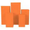5 Pcs/Set Square Pillar Pedestal Stands Covers Spandex (COVERS ONLY) - Orange for Wedding, Party, Table Decor, Photo Backdrop, Floral Arrangement view 1