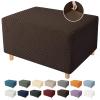YEMYHOM Ottoman Cover Latest Jacquard Design High Stretch Folding Storage Footstool Protector Rectangle Removable Slipcover (Ottoman Medium, Dark Coffee) view 1