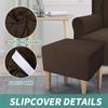 YEMYHOM Ottoman Cover Latest Jacquard Design High Stretch Folding Storage Footstool Protector Rectangle Removable Slipcover (Ottoman Medium, Dark Coffee) view 4