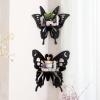 Artilady Butterfly Crystal Shelf - Floating Corner Shelves for Wall, Bedroom Crystal Display Shelf Boho Cute Bathroom Kitchen Office Living Room Aesthetic Witchy Decor Gift Women (2 PCS) view 1