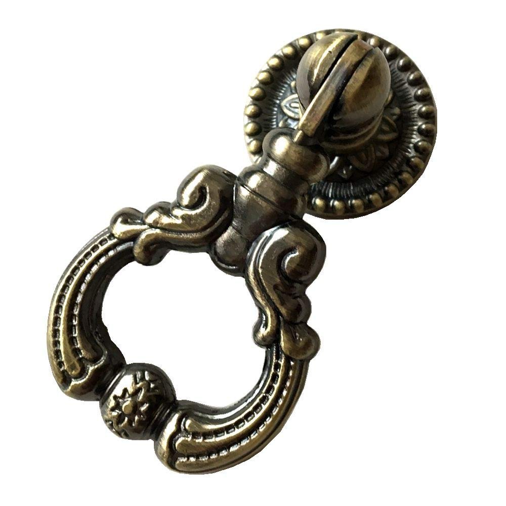 JCAKES 2 1/2" 3 3/4" C-C Vintage Look Antique Bronze Bail Drawer Pull Drop Swing Handles Cabinet Knob Hardware 64 96 mm 2.5" 3.75" Centers (Size : L:2.1" (55 mm))