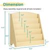 TOETOL 5-Tier Kids Bookshelf - Toddler Book Display Shelves for Classrooms, Playrooms, and Nursery - Wooden Children Book Rack (Natural) view 2