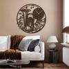 SIGNLEADER Metal Wall Clock Wall Art Decor, Musical Notes Wall Sculpture Clock Silent Battery Operated Hangings Home Decoration for Living Room, Bedroom, Kitchen, Bathroom - 30" Bronze view 1