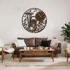 SIGNLEADER Metal Wall Clock Wall Art Decor, Musical Notes Wall Sculpture Clock Silent Battery Operated Hangings Home Decoration for Living Room, Bedroom, Kitchen, Bathroom - 30" Bronze view 2