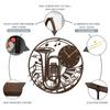 SIGNLEADER Metal Wall Clock Wall Art Decor, Musical Notes Wall Sculpture Clock Silent Battery Operated Hangings Home Decoration for Living Room, Bedroom, Kitchen, Bathroom - 30" Bronze view 4
