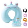 Cirorld Travel Pillow for Kids Adult Cute Neck Pillow for Traveling Memory Foam Airplane Pillow Sleep Mask Animal Flight Pillow Head Rest Neck Support for Cars Long Flights (Blue, 3-8 Y/O) view 1