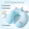 Cirorld Travel Pillow for Kids Adult Cute Neck Pillow for Traveling Memory Foam Airplane Pillow Sleep Mask Animal Flight Pillow Head Rest Neck Support for Cars Long Flights (Blue, 3-8 Y/O) view 2