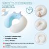 Cirorld Travel Pillow for Kids Adult Cute Neck Pillow for Traveling Memory Foam Airplane Pillow Sleep Mask Animal Flight Pillow Head Rest Neck Support for Cars Long Flights (Blue, 3-8 Y/O) view 4