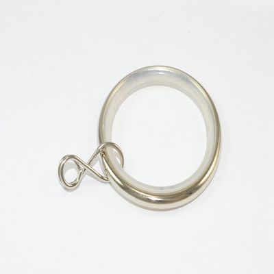 20 X Sleek Chromed Steel Silent Curtain Rod Rings (35mm ID)
