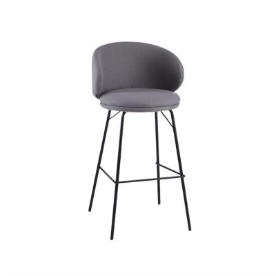 Bar Chair Bar Stools Leisure Bar Stool 75cm/29.52inch Fashionable Bar Stool Nordic Wrought Iron Bar Stool Bar High Chair with Backrest High Chair (Color : PU leather1)