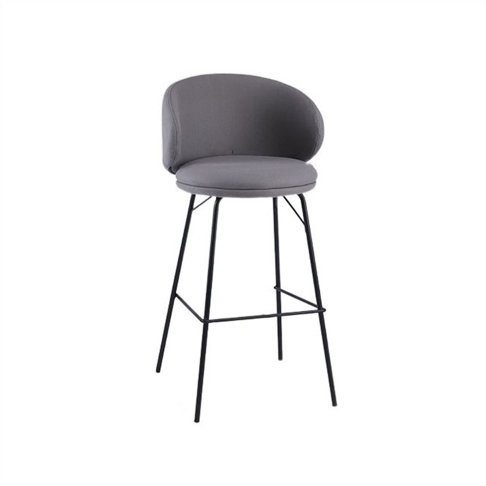 Bar Chair Bar Stools Leisure Bar Stool 75cm/29.52inch Fashionable Bar Stool Nordic Wrought Iron Bar Stool Bar High Chair with Backrest High Chair (Color : PU leather1)