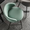 Bar Chair Bar Stools Leisure Bar Stool 75cm/29.52inch Fashionable Bar Stool Nordic Wrought Iron Bar Stool Bar High Chair with Backrest High Chair (Color : PU leather1) view 2