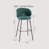 Bar Chair Bar Stools Leisure Bar Stool 75cm/29.52inch Fashionable Bar Stool Nordic Wrought Iron Bar Stool Bar High Chair with Backrest High Chair (Color : PU leather1) view 3