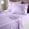 1010 TC New Egyptian Cotton 4 PC Sheet Set Stripe & US Twin, Lavender_Queen view 2