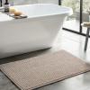 FRESHMINT Thick Chunky Chenille Bath Rugs 24"x36", Non Slip Bath Mat, Soft Bathroom Decor, Cute Shower Mat, Water Absorbent, Washable, Beige view 2
