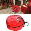 Kuuleyn Christmas Wreath Storage Bag PE Red Round Christmas Wreath Storage Container Christmas Items for Home Party Office view 4