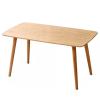 Small Living Room Simple Small Coffee Table Apartment Beautiful Bay Window Tea Table Study Reading Coffee Table Sofa Side Table (Color : Wood, Size : 100 * 60 * 75cm) view 1
