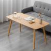 Small Living Room Simple Small Coffee Table Apartment Beautiful Bay Window Tea Table Study Reading Coffee Table Sofa Side Table (Color : Wood, Size : 100 * 60 * 75cm) view 3