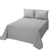 1019 TC New Egyptian Cotton 4 PC Sheet Set Stripe & US Twin, Silver_King view 1