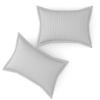 1019 TC New Egyptian Cotton 4 PC Sheet Set Stripe & US Twin, Silver_King view 3