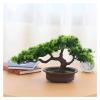 Artificial Bonsai Tree Artificial Bonsai Pine Tree, 7 Inch Faux Potted Plant Desk Display Fake Tree Pot Ornaments, Cedar Bonsai Plant for Home, Office Decoration Artificial Plants Indoor Fake Plants B view 1
