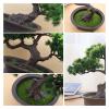 Artificial Bonsai Tree Artificial Bonsai Pine Tree, 7 Inch Faux Potted Plant Desk Display Fake Tree Pot Ornaments, Cedar Bonsai Plant for Home, Office Decoration Artificial Plants Indoor Fake Plants B view 3