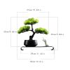 Artificial Bonsai Tree 9 Inches Faux Bonsai Pine Tree, Fake Plants White Crane Bottom Shelf Ceramic Potted Tree,Artificial Cedar Bonsai Used for Indoor/Outdoor Artificial Plants Indoor Fake Plants Bon view 2