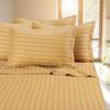 1001 TC New Egyptian Cotton 4 PC Sheet Set Stripe & US Twin, Beige_RV King view 2