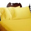 1022 TC New Egyptian Cotton 4 PC Sheet Set Stripe & US Twin, Yellow_Short Queen view 1
