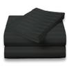 1002 TC New Egyptian Cotton 4 PC Sheet Set Stripe & US Twin, Black_Queen view 4