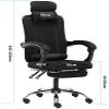 Computer Chair, Office Chair Gaming Chair Desk Chair Office Recliner Chair Executive High Back Chair Computer Work Chair Backrest Leaning Function Ergonomic with Footrest Computer Chair Home Office D view 2