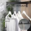 Top-mounted telescopic clothes hanger, Extendable Clothes Hanger, Upgraded dual guide rails, Divider bead design, Load 25kg(20in/510mm) view 3