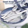 E-far Heavy Duty Silverware Set for 4, 20-Piece Stainless Steel Flatware Cutlery Set, Thick Metal Eating Utensils Including Forks and Spoons Knife, Heavy Weight & Mirror Finish, Dishwasher Safe view 3