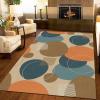 2x4 Runner Rugs Retro Mid Century Minimalist Fit Under Door Rugs for Entryway, Irregular Circular Geometric Aesthetics Kitchen Runner Rug Soft Non Slip Washable for Sink Entryway Hallways Indoor view 3