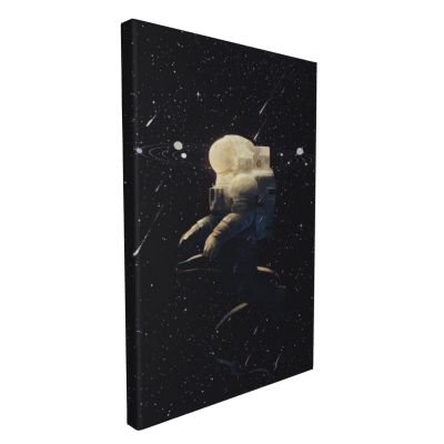 Abstract Galaxy Planet Star Spaceman Canvas Poster Wall Art Decoration for living room, bedroom, den, office, coffee shop, home decor.(Framed20*30in)