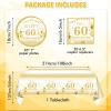 41 PCS Gold Birthday Decorations 60th Party Tableware 1964 60th Theme Birthday Party Table Decoration Supplies Cheers to 60 Years Paper Plate Napkin Tablecloth for Men Women 60th Birthday Anniversary view 2