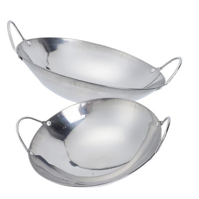 BESPORTBLE 2pcs Stainless Steel Stir-fry Pans Removable Handle Cookware Korean Pot Ramen Pot Easy Clean Kitchen Cooking Tool