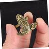 Amosfun 2sets Brass Toad and Frog Figurine Antique Brass Statues for Home Decor Unique Decorative Accents for Tabletop Display Collection Toad Frog view 4