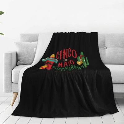 Cinco De Mayo Restaurant Mexican Bar Grill Blanket Throw Bedding for All Seasons Flannel Blankets Full Size Sofa Sofa Throw Blanket for Sofa Bed Cinema