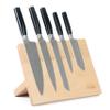 Frok 6 Piece German Steel Knife Set W/Magnetic Block - Black view 1