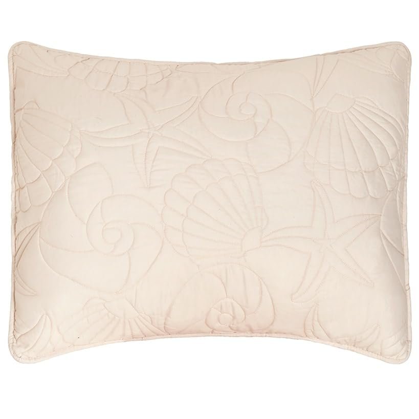 Quilted Shell Bedspread Ensembles - Standard Sham Taupe