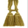 DCOPRO Traditional Cotton Double Tassel Curtain Tassel Tieback Tassel Length 5 1/2" (14cm) 27" Spread (68.5cm) (Style# TBC0552) Antique Gold #C4 (Dark Yellow Gold) Set of 10 view 1