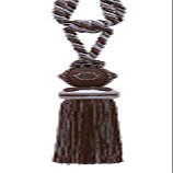 DCOPRO Decorative Curtain & Drapery Tassel Tieback with Medallions Tassel Length 10" (25cm) 30" Spread (76cm) (Style# TBB1) Mocha Ice Blue #24B (Silver Blue Light Blue Mocha Brown) Set of 10