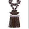 DCOPRO Decorative Curtain & Drapery Tassel Tieback with Medallions Tassel Length 10" (25cm) 30" Spread (76cm) (Style# TBB1) Mocha Ice Blue #24B (Silver Blue Light Blue Mocha Brown) Set of 10 view 1