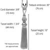 DCOPRO Decorative Curtain & Drapery Tassel Tieback with Medallions Tassel Length 10" (25cm) 30" Spread (76cm) (Style# TBB1) Mocha Ice Blue #24B (Silver Blue Light Blue Mocha Brown) Set of 10 view 3